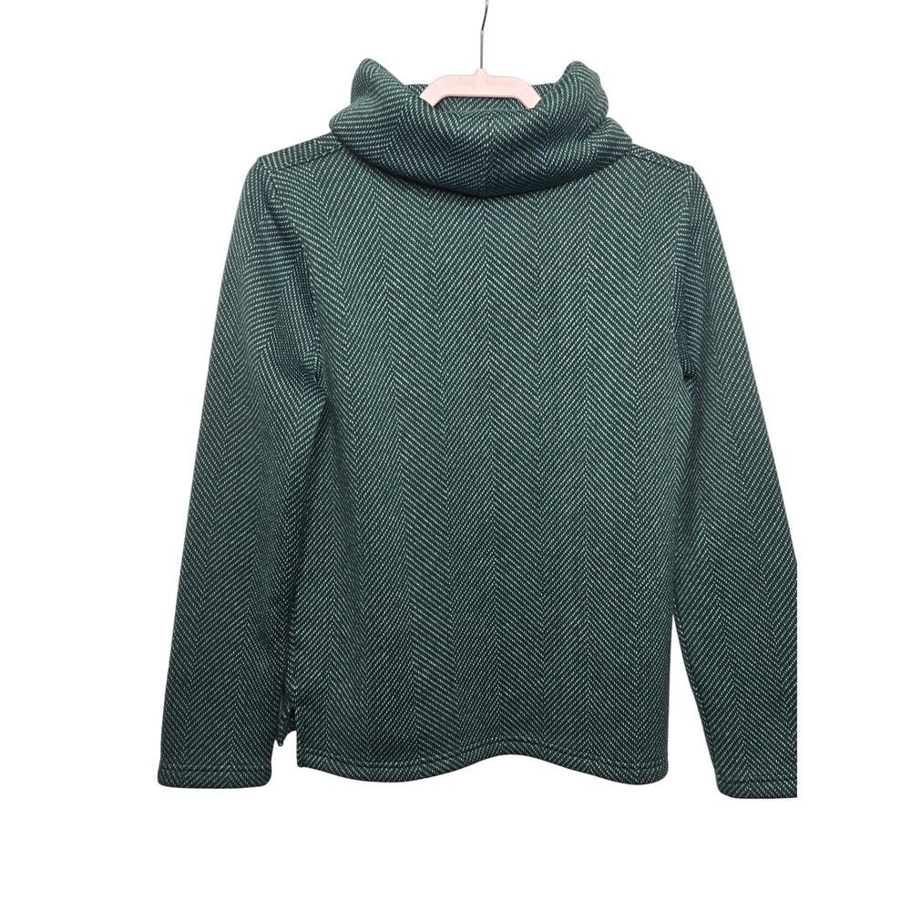 J.Crew Factory Herringbone Funnel Neck Pullover‎ Womens Large? Green